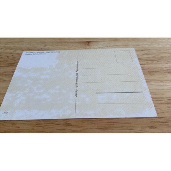 Vintage Zurich Postcard Featuring City Tram & Flowers sku 0201 - Picture 3 of 4